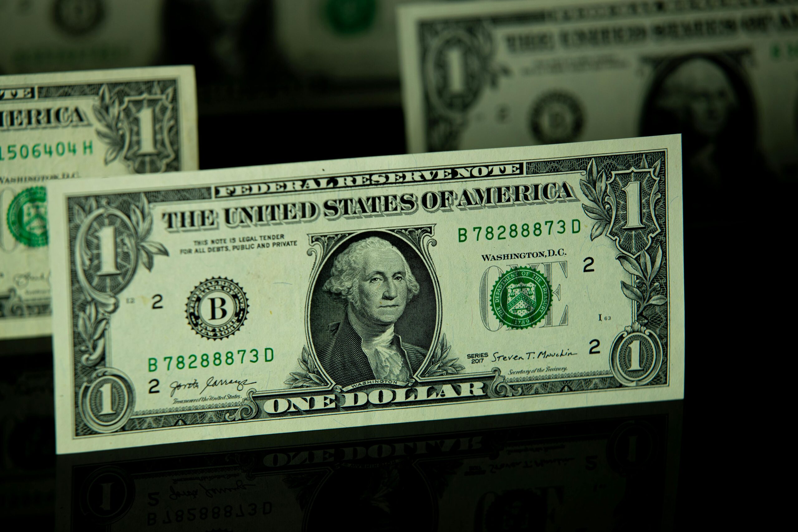 Close-up of One Dollar Bill